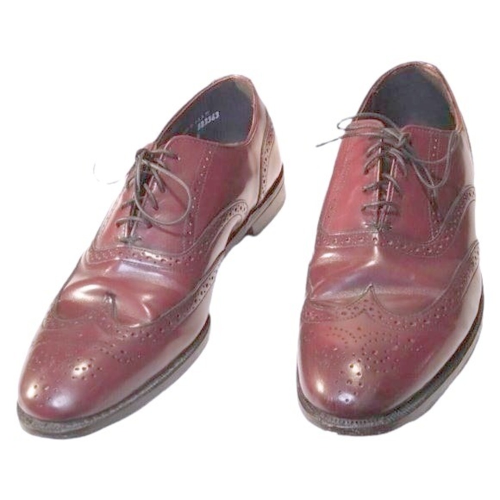 Dexter Wingtip Oxford Men's 10M‎ Burgundy Leather Brogue Dress Shoes USA Made
